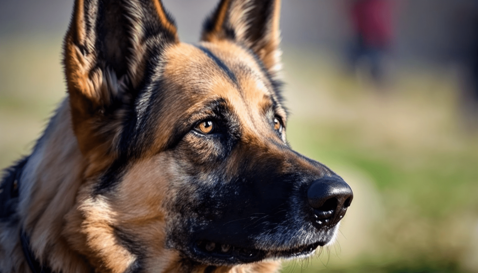 close up af schæferhund